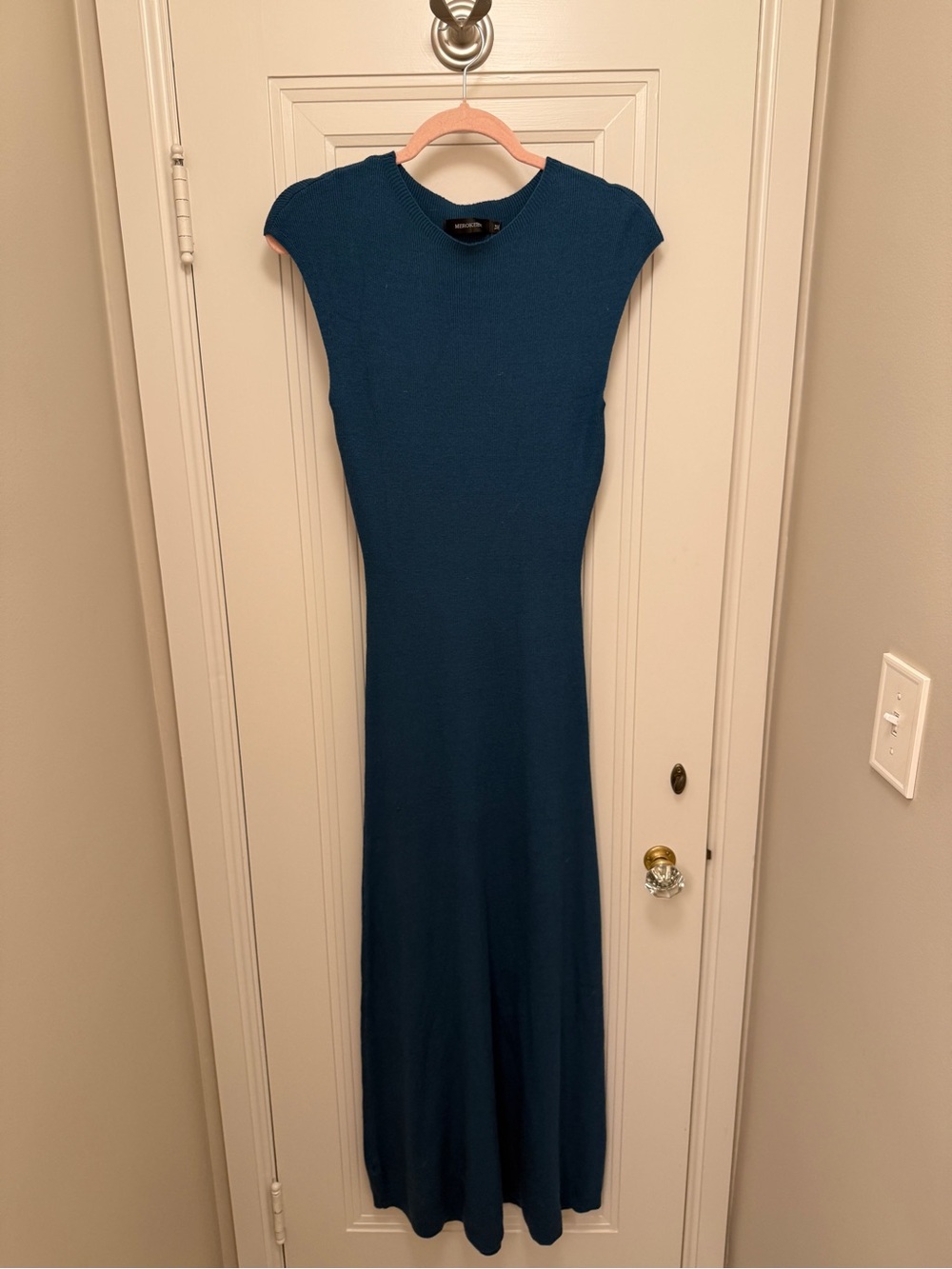 Teal sweater dress